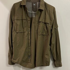 REI Men's Forest Green Casual Shirt